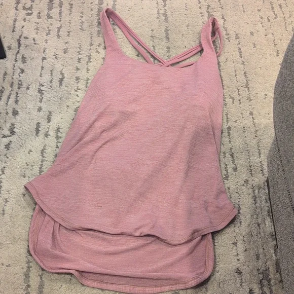 Lululemon Free To Be Serene Tank (2 In 1) Support For C/D Cup Heathered Quicksan - Picture 7 of 7
